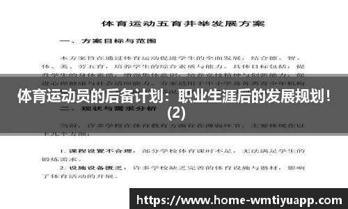 体育运动员的后备计划：职业生涯后的发展规划！ (2)